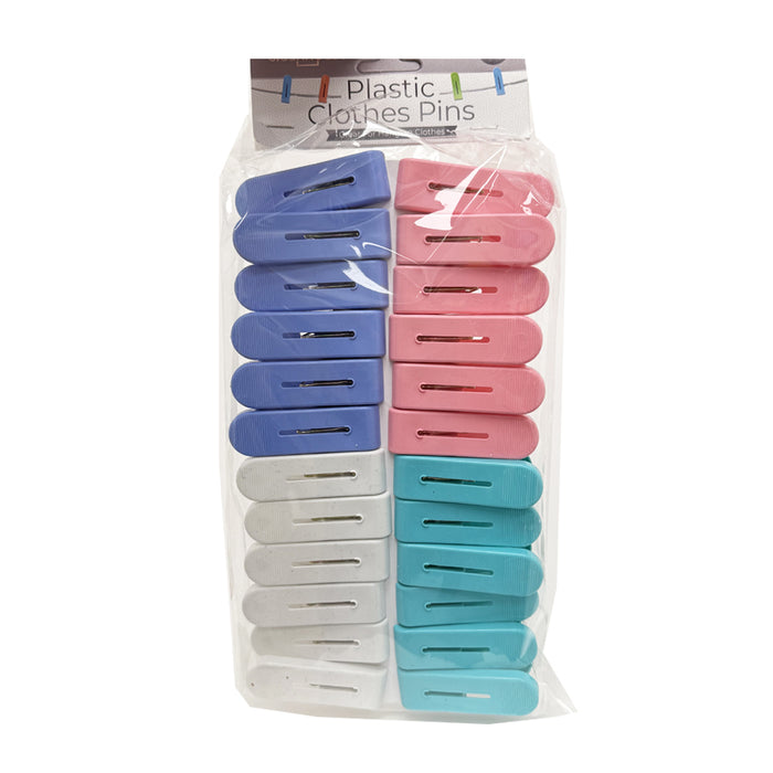 48 Clothes Pegs Pins Plastic Clothespins Laundry Clips Hangs Clothing