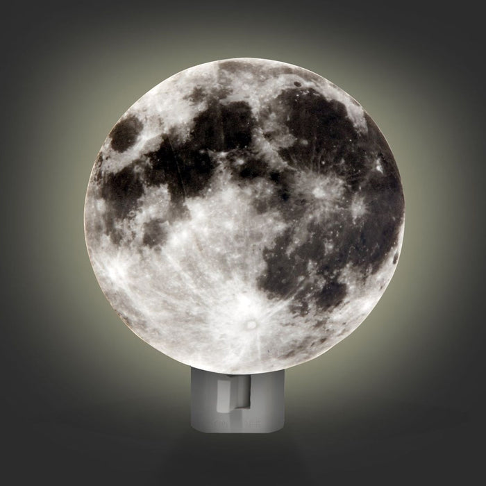 Moon LED Night Light Lunar Kids Bedroom Soothing Children Plug In Hallway Stairs