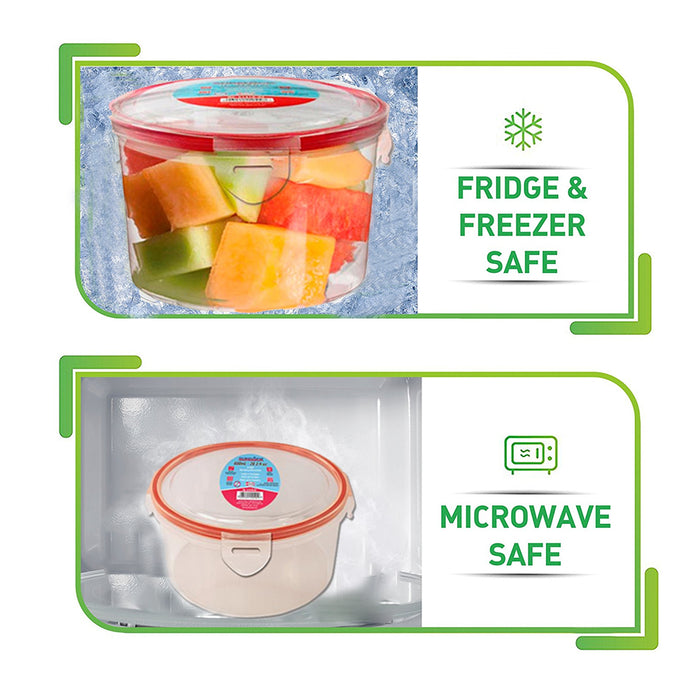 10 Pk Plastic Meal Prep Round Containers Airtight Lid BPA Free Food Storage Set