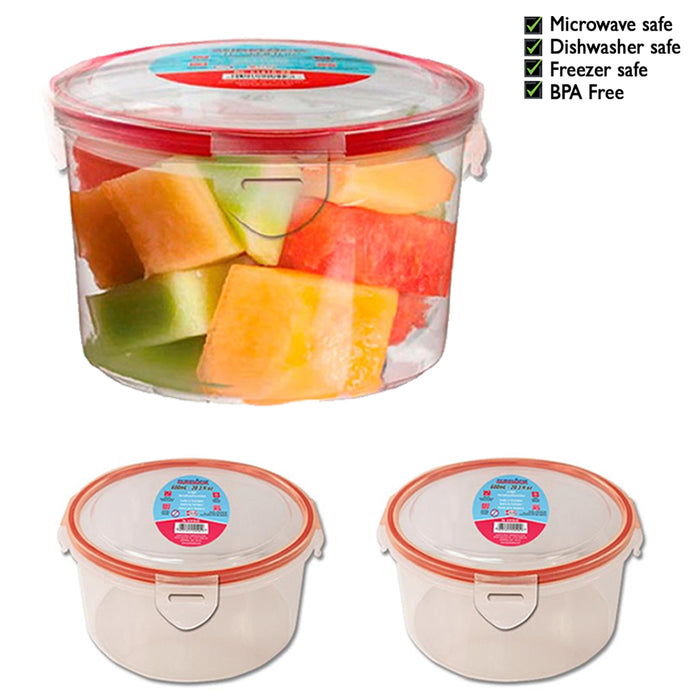 10 Pk Plastic Meal Prep Round Containers Airtight Lid BPA Free Food Storage Set