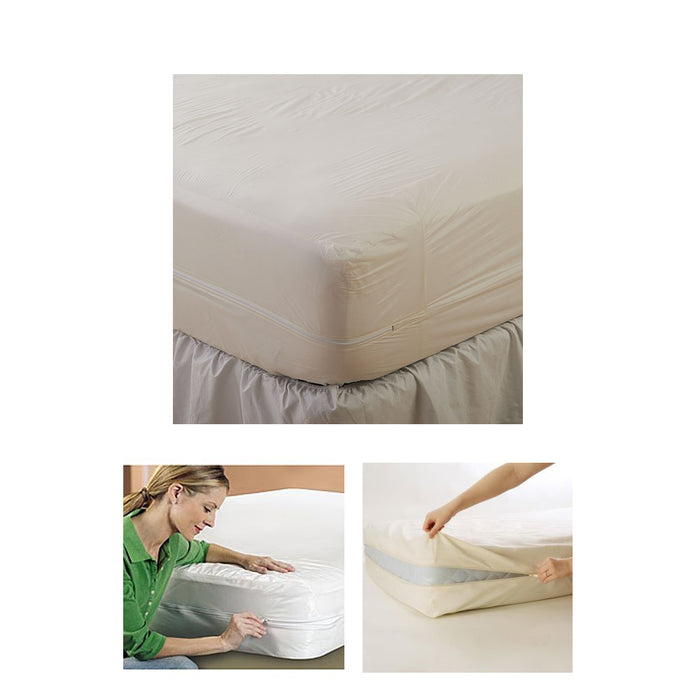 6 King Mattress Protector Cover Waterproof Zippered Vinyl Bed Bugs Proof Fits 8"
