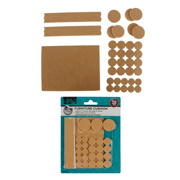 38 Pc Felt Pads Self Adhesive Beige Sticky Furniture Floor Chair Legs Protectors