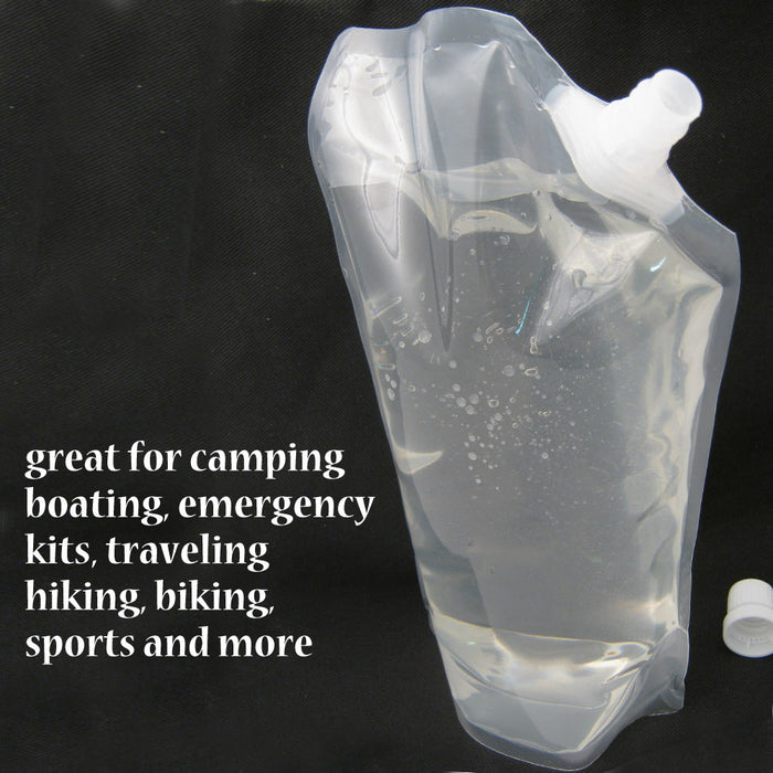 5 x Flexible Collapsible Foldable Reusable Water Bottles Survival Emerg BPA Free