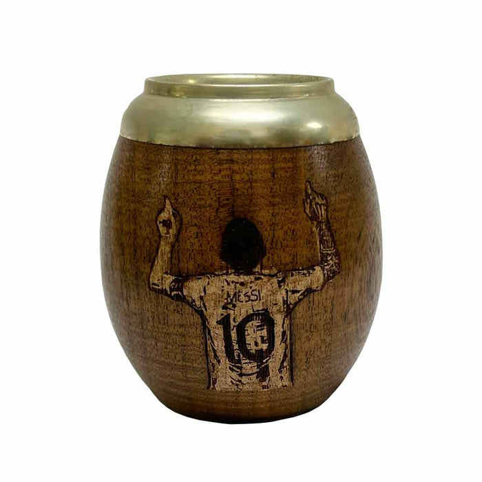 Algarrobo Mate Gourd Yerba Cup Argentina Bombilla Straw Messi Handmade Carved