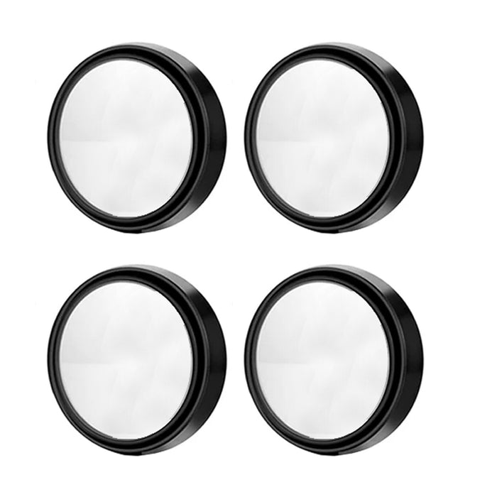 4 Pack Round Blind Spot Mirror HD Glass Convex Wide Angle Rearview Self Adhesive