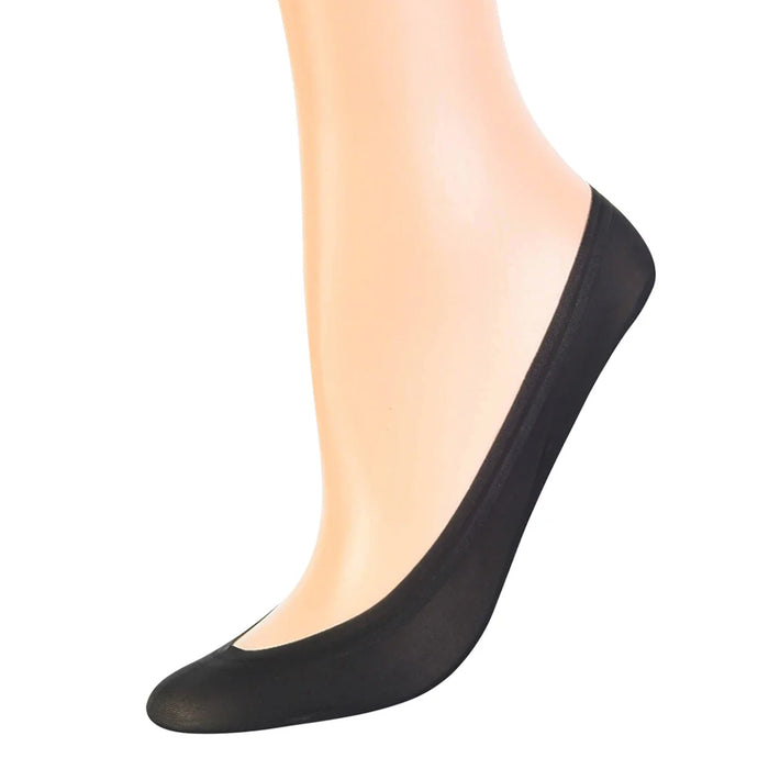 3 Pair No Show Socks Women Non Slip Invisible Ultra Low Cut Shoe Size 9-11 Black