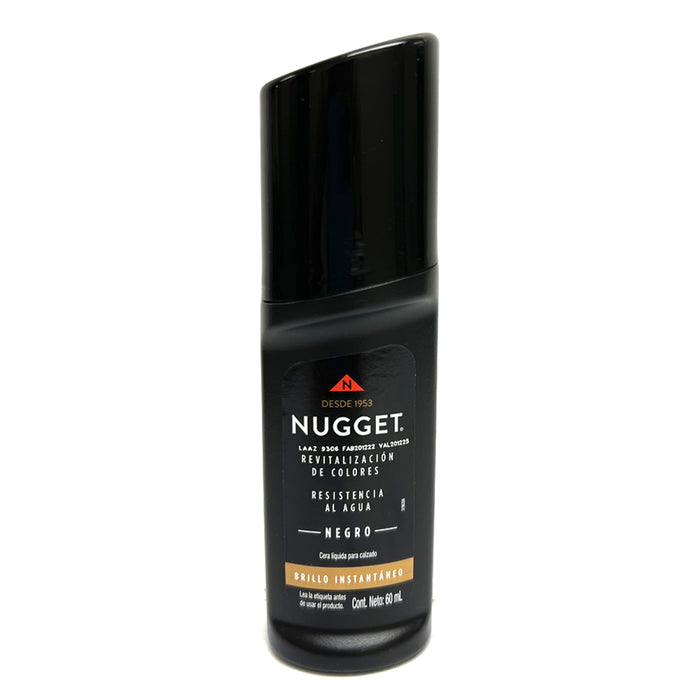 4 Pack NUGGET Instant Shoe Polish BLACK 2oz Liquid Wax Shines Leather Boot Derby