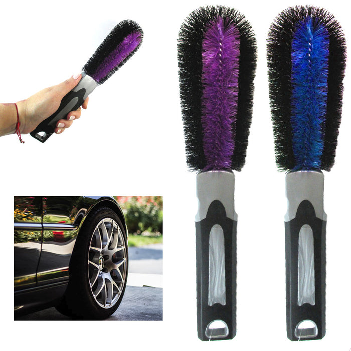 1 Car Wash Brush Wheel and Fender Brush Handle Tire Cleaner Car Detailing 11Inch