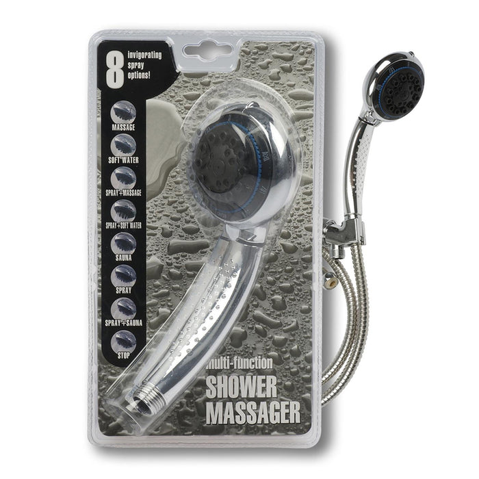 Shower Head Nozzle Silver Handheld Spray Water Rain Showerhead Bath Wall Holder