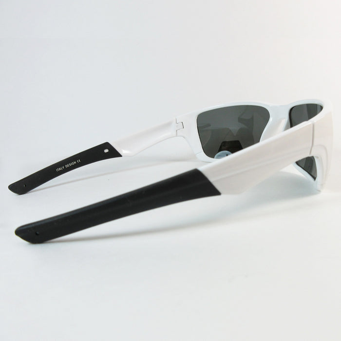 Mens Polarized Sunglasses 100% UV Smoke Lens Anti Glare Fishing Motorcycle White