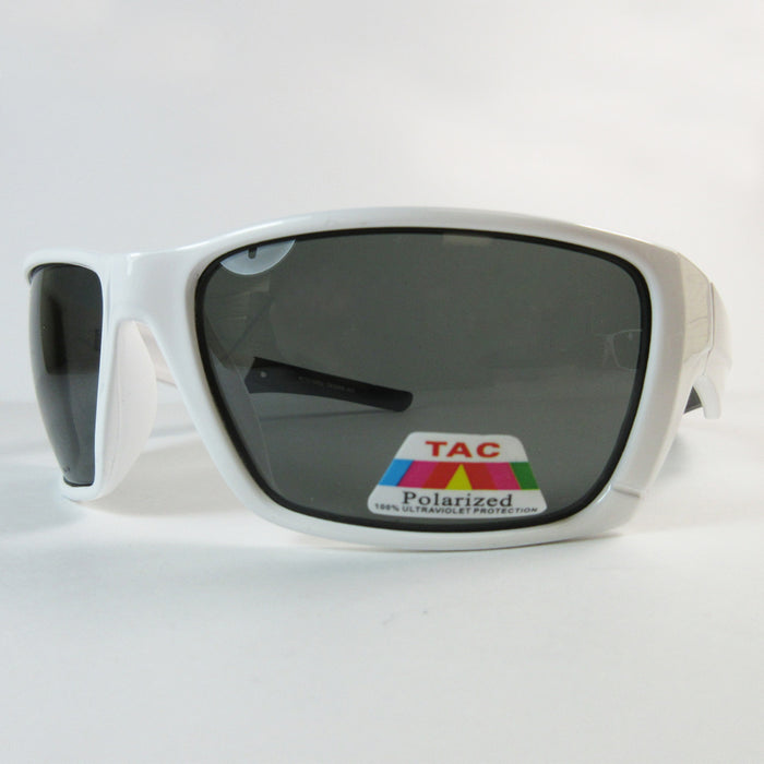 Mens Polarized Sunglasses 100% UV Smoke Lens Anti Glare Fishing Motorcycle White