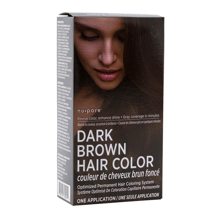Dark Brown Permanent Hair Color Gray Coverage Hair Dye Ammonia Free Long Lasting