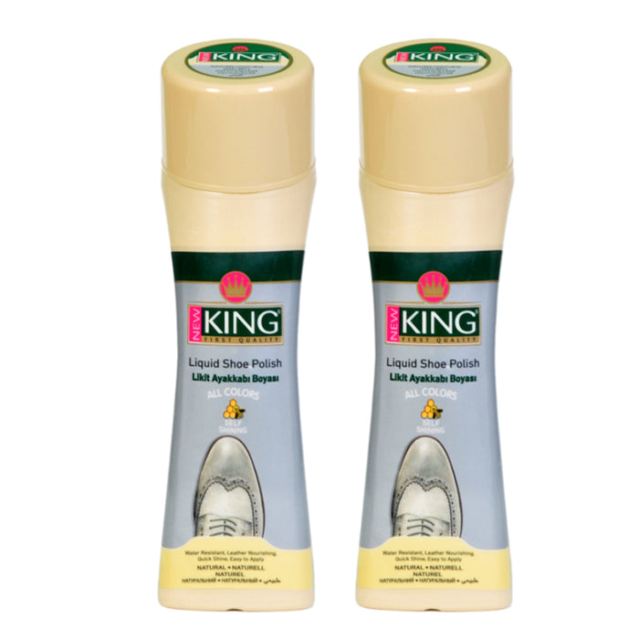 2PK Instant Shine Shoe Liquid Polish Natural All Colors Top Leather Boots 5oz