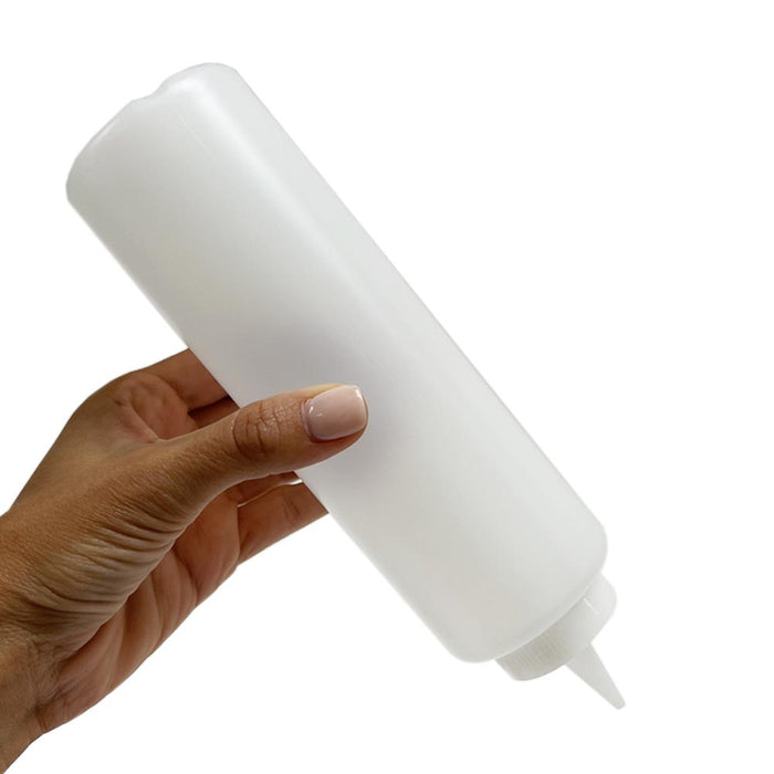 6 PK 15oz Clear Plastic Squeeze Bottles Condiment Ketchup Mustard BBQ Mayo Sauce