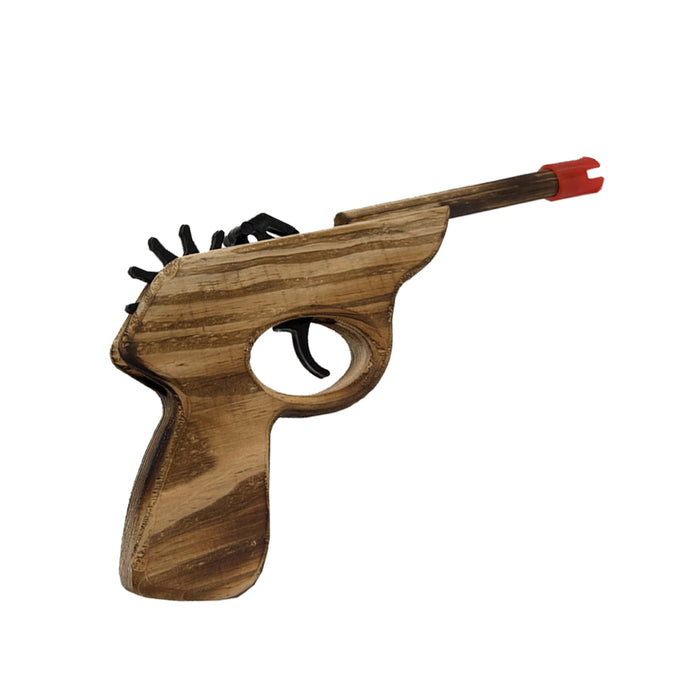 1 Wooden Rubber Band Gun Shot Pistol Toy Shooter Kids Cowboy Classic Boys Gift