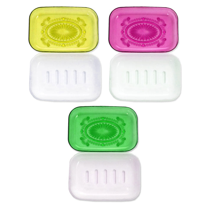 24 Pack Soap Dispenser Dish Case Holder Travel Carry Case Container Box Bathroom