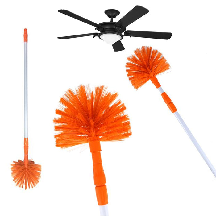 Cobweb Duster Extension Pole Washable Cleaning Telescoping Ceiling Fan Brush NEW