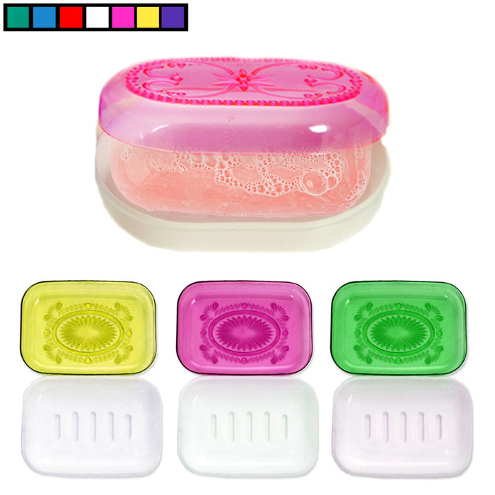 3PC Portable Travel Soap Dish Box Case Holder Container Home Bathroom Shower Bar