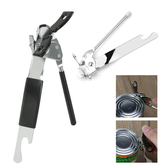2 Pc Stainless Steel Can Opener Jar Lid Remover Multifunction Kitchen Tool 7"