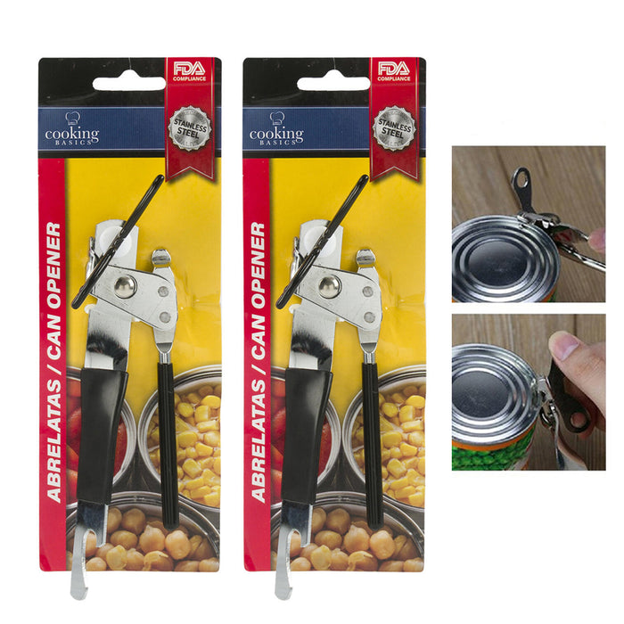 2 Pc Stainless Steel Can Opener Jar Lid Remover Multifunction Kitchen Tool 7"