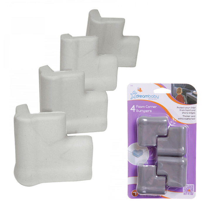 4PC Baby Proofing Table Corner Bumpers Soft Foam Protector Furniture Edge Safety