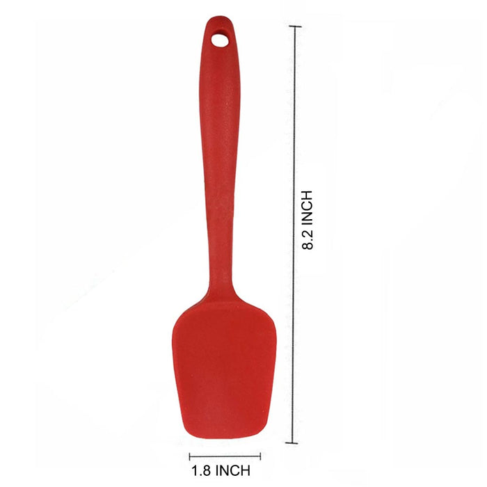 4 Set Silicone Mini Spoon Spatula 2 in1 Non Stick Heat Resistant Scraper Kitchen