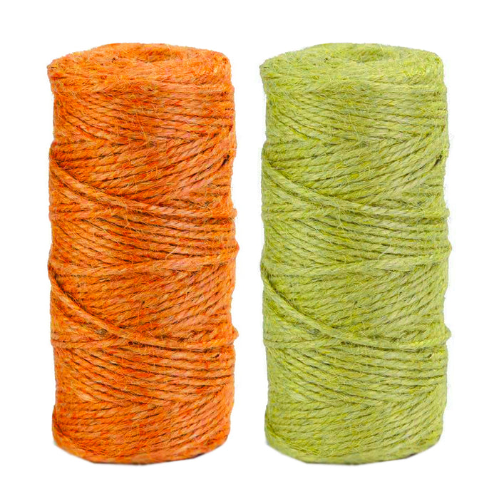 6 Rolls Natural Hemp Twine Cord 1mm Hemptique Art Craft Color String 70g - 295ft