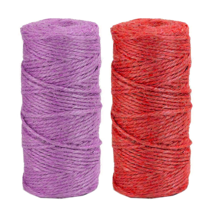 6 Rolls Natural Hemp Twine Cord 1mm Hemptique Art Craft Color String 70g - 295ft