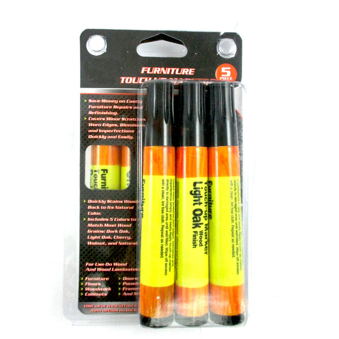 5Pc Wood Furniture Floor Repair Markers Make Scratches Disappear Any Wood Color