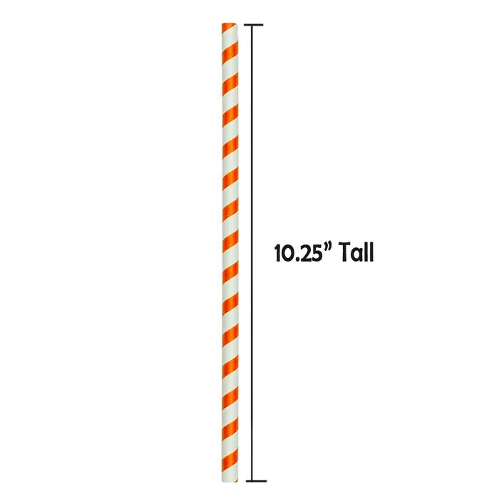 100ct Paper Straws Smoothie 10.25" Eco-Friendly Color Stripes Home Drinks Party