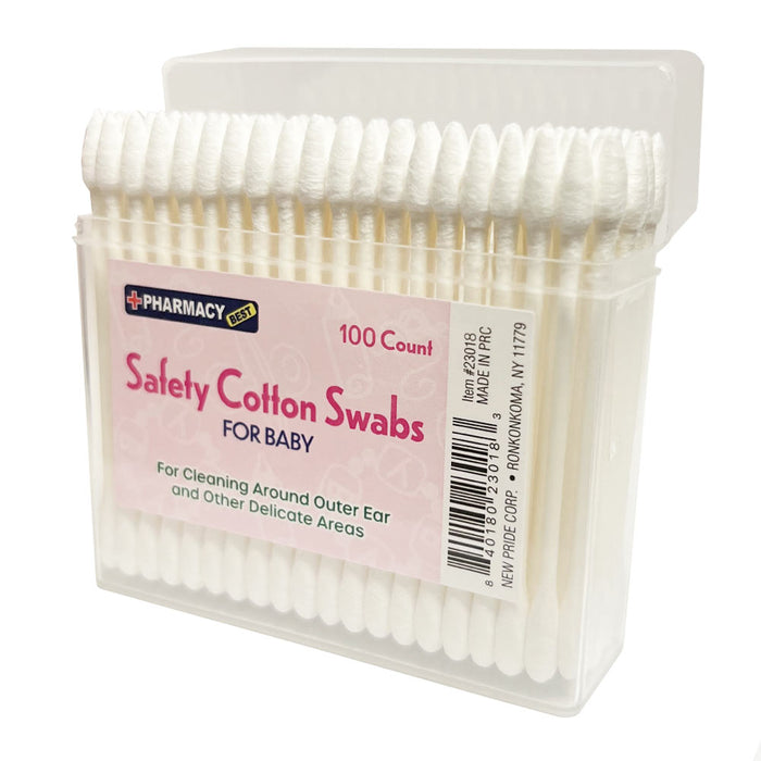 200 count Safety Cotton Swabs Baby Children Gentle Clean Ears Nose Double Tip