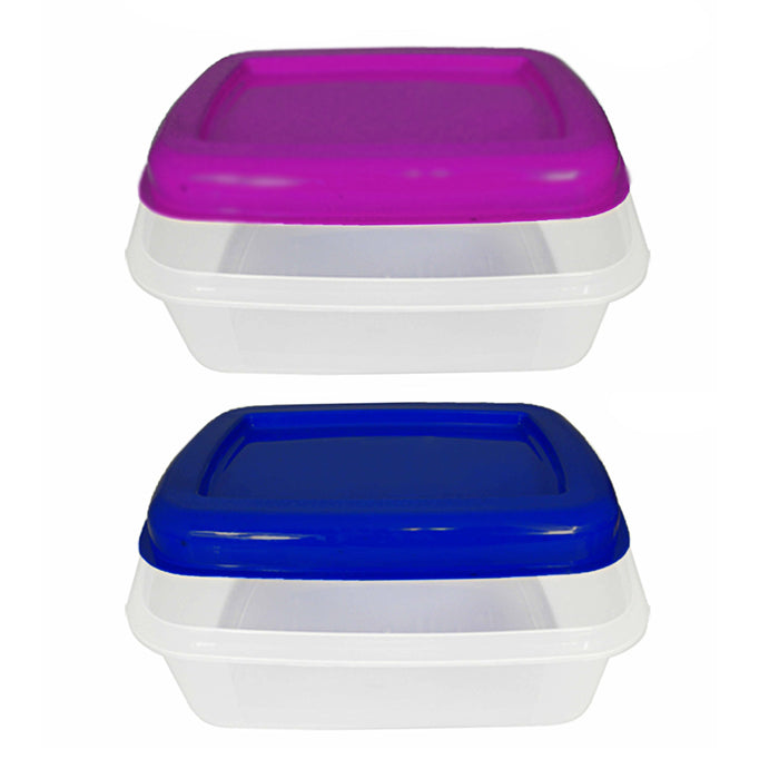 4 Rectangle Food Storage Container Extra Large 5L Microwaveable Plastic W/ Lids