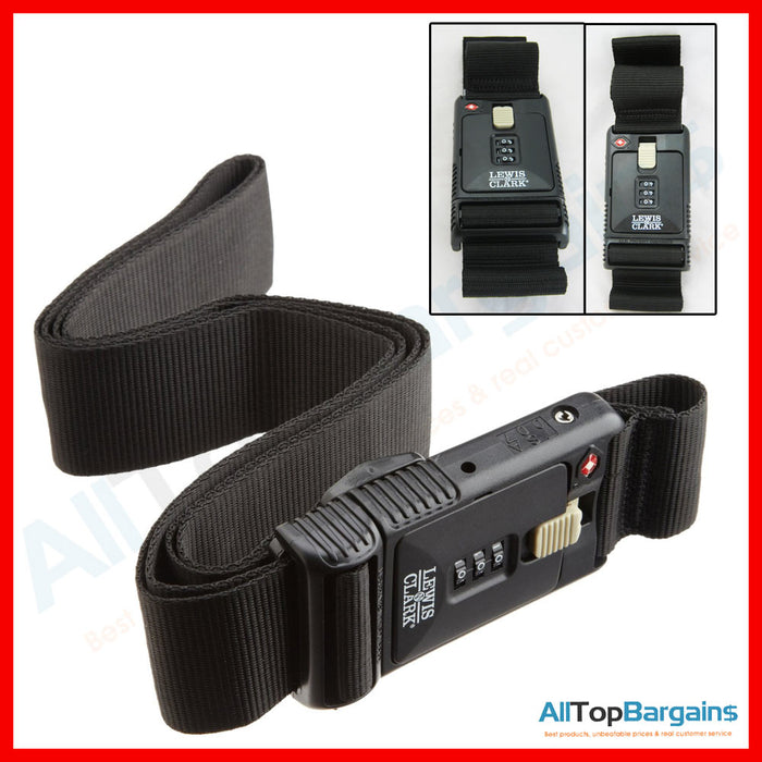 Combination Locking Travel Belt  Luggage Suitcase Secure TSA Lock Strap 3 Digit