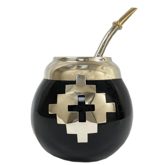 Ceramic Mate Gourd Set Alpaca Cup Tea Thick Straw Bombilla To Drink Yerba Mate