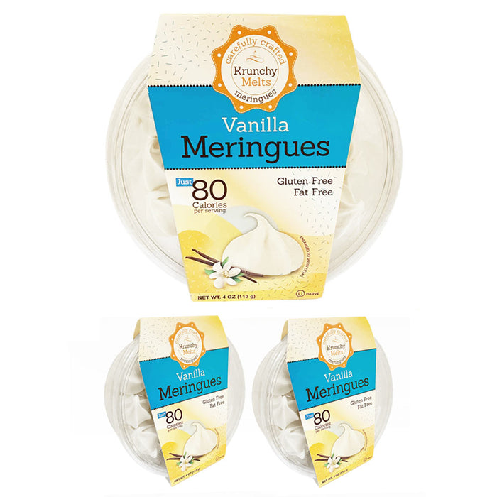 3 Boxes Vanilla Meringues Cookies Fat-Free Gluten-Free Party Snack Kosher Sweets
