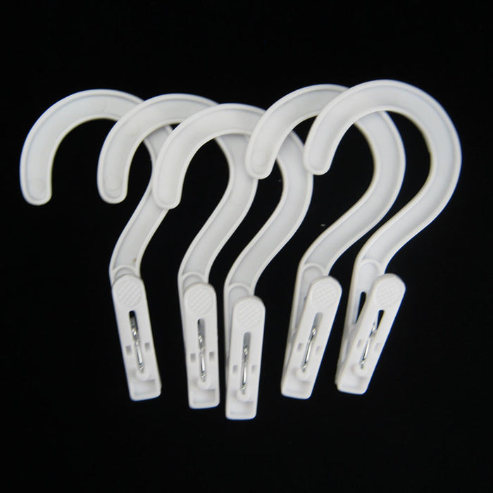 20 Laundry Hooks Clothes Pins Hanging Clips Plastic Hanger Home Travel Portable