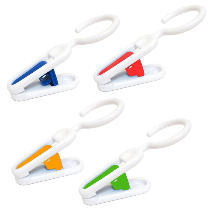 8PC Hanging Clips Clothes Pins Hooks Portable Home Travel Laundry Drying Hangers