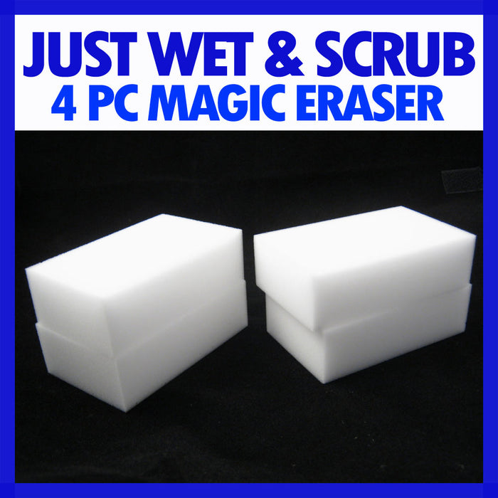 4 PC Magic Sponge Eraser Wash Washing Marks Stains Household White Cleaner Block