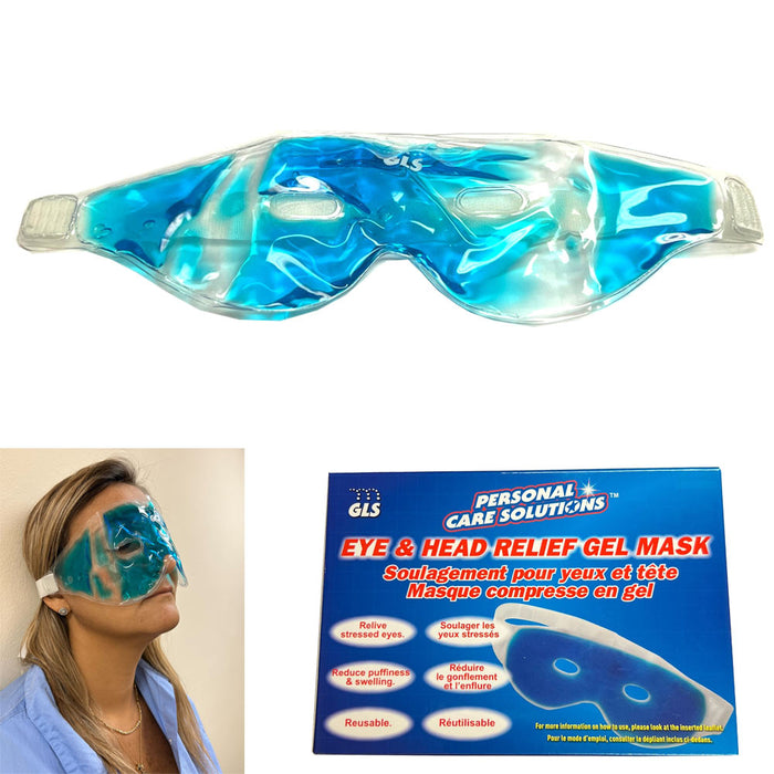 2 Pack Eye Head Gel Mask Hot Cold Compress Therapy Relief Stressed Puffy Eyes