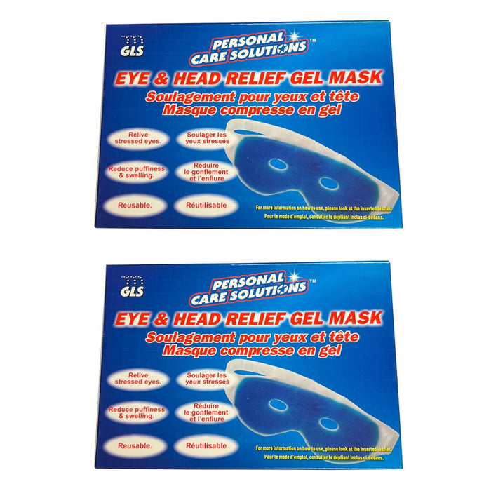 2 Pack Eye Head Gel Mask Hot Cold Compress Therapy Relief Stressed Puffy Eyes
