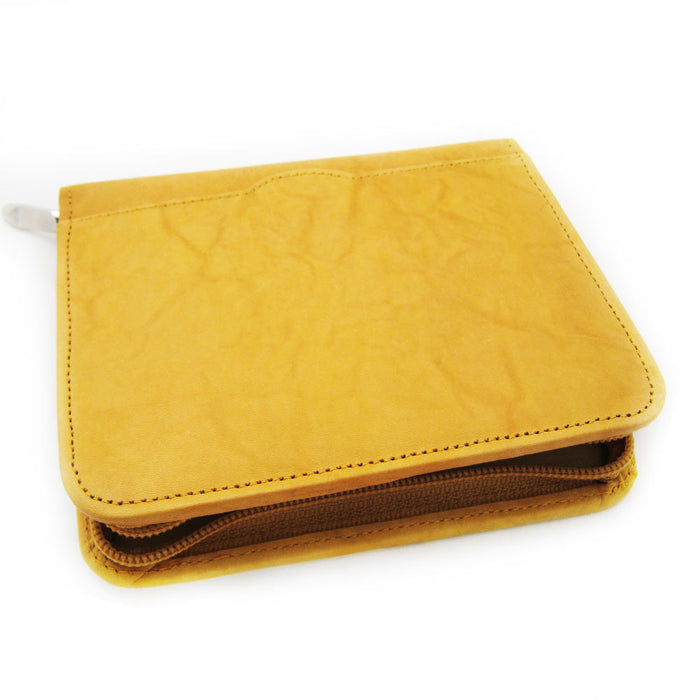 Genuine Leather Business Card Holder 40 Cards Organizer Book ID's Wallet Tan !