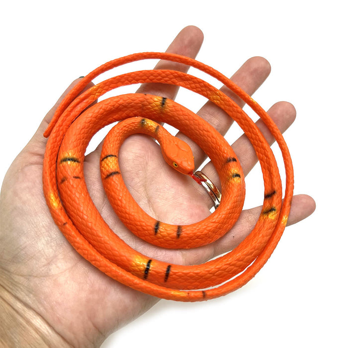 2 PC Rubber Snake Toy Realistic Fake Safari Garden Joke Prank Halloween Gag Toys