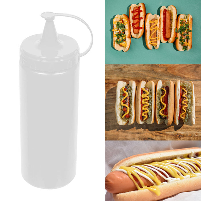 3 Pack 13oz Condiment Squeeze Bottles Sauce Oil Syrup Dressing Squirt Bottle Cap