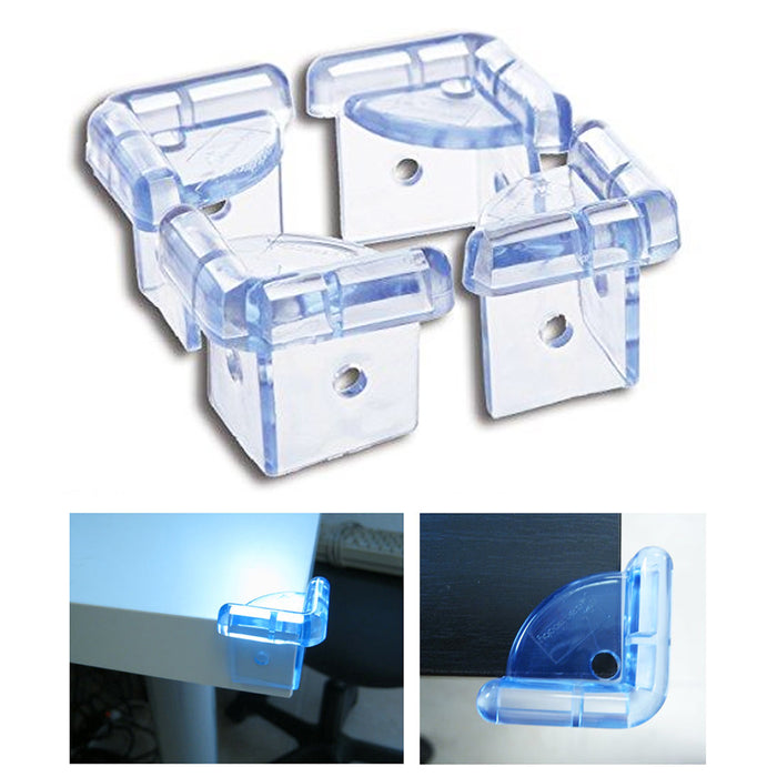 4 Pack Table Corner Edge Protectors Baby Proofing Furniture Safety Bumpers Clear