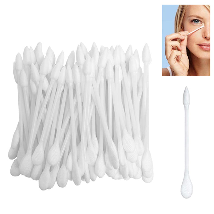 300 Precision Makeup Applicator Cotton Double-sided Swabs Pointed Rounded Tip