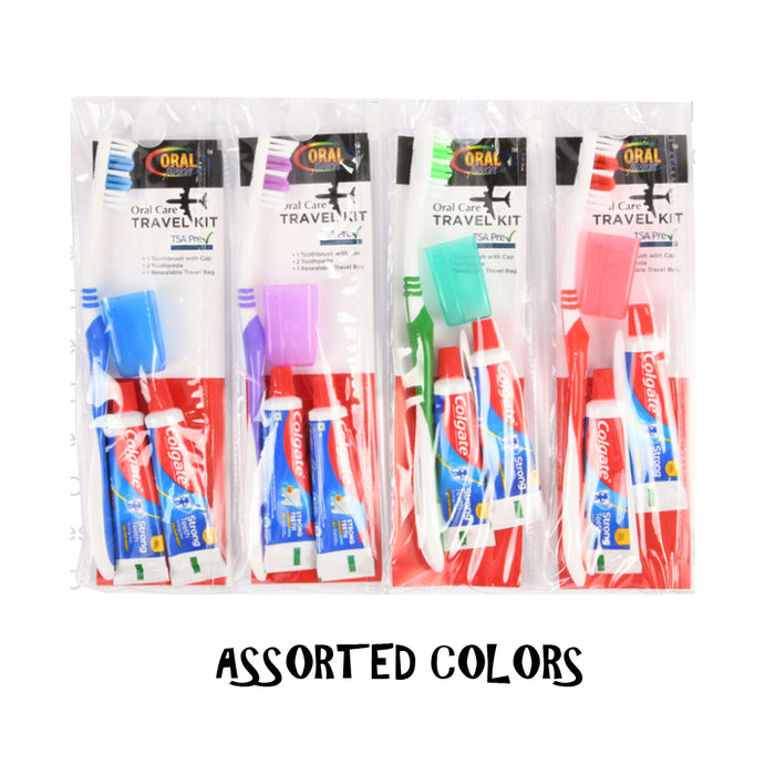 3 Packs Toothbrushes Cover Toothpaste Set Dental Care Kit Travel Size Resealable