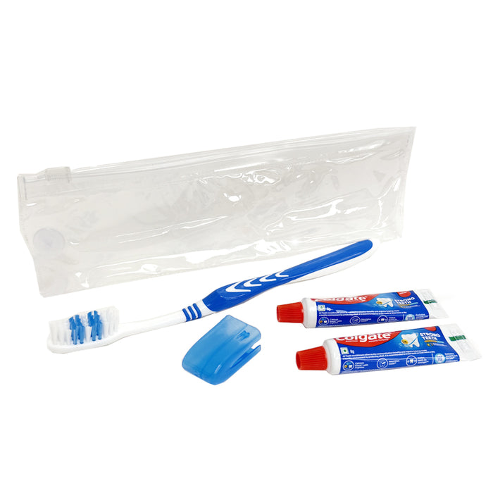3 Packs Toothbrushes Cover Toothpaste Set Dental Care Kit Travel Size Resealable