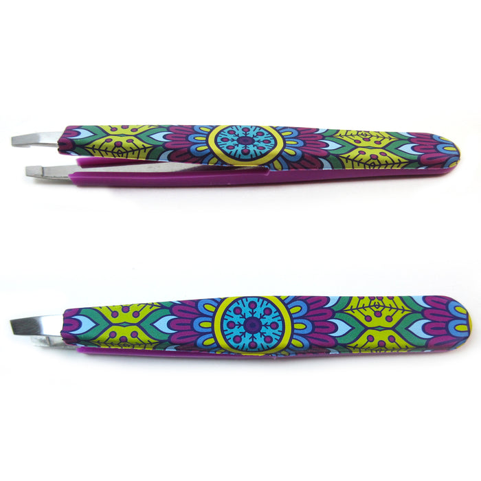 2 Premium Eyebrow Tweezers Slanted Precision Tip Makeup Tool Beauty Hair Remover
