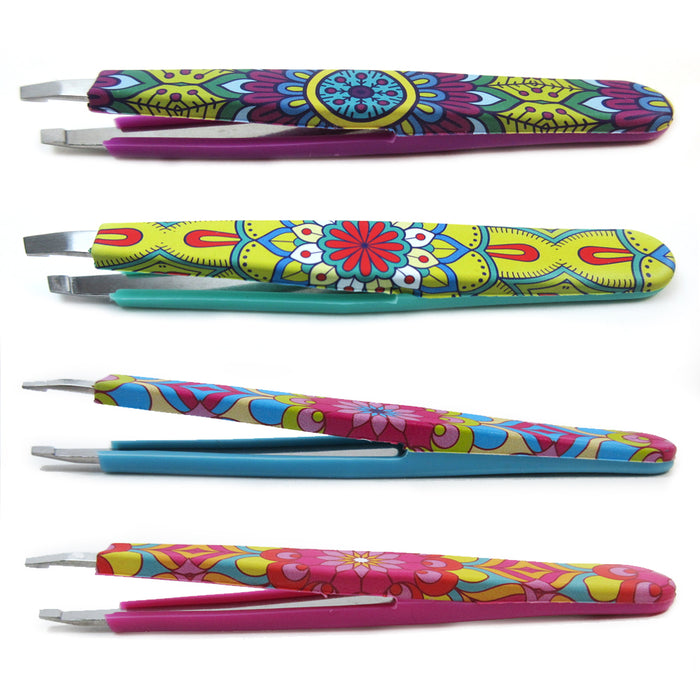 1 Premium Tweezers Eyebrow Slanted Precision Tip Beauty Hair Remover Makeup Tool
