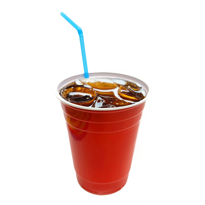 200 Colorful Flexible Neon Straws Plastic Bendable Disposable Drinking BPA Free